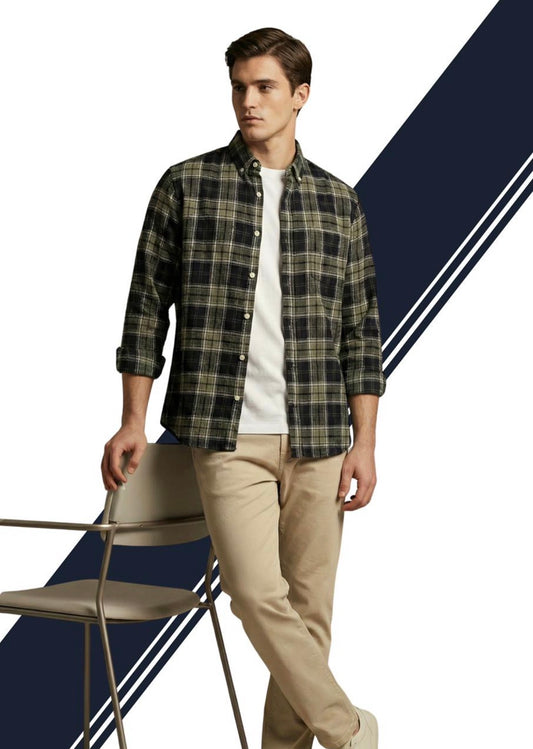 Regular FIT FLANNEL CHECK SHIRT