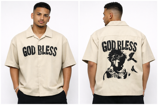 Boxy fit shirt back print