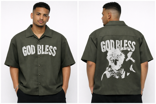 Boxy fit shirt back print