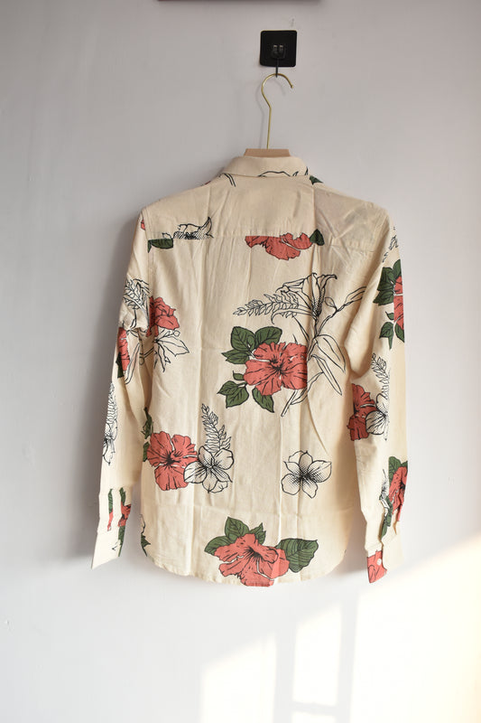 Premium floral printed cotton shirt